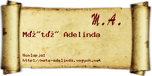 Máté Adelinda névjegykártya